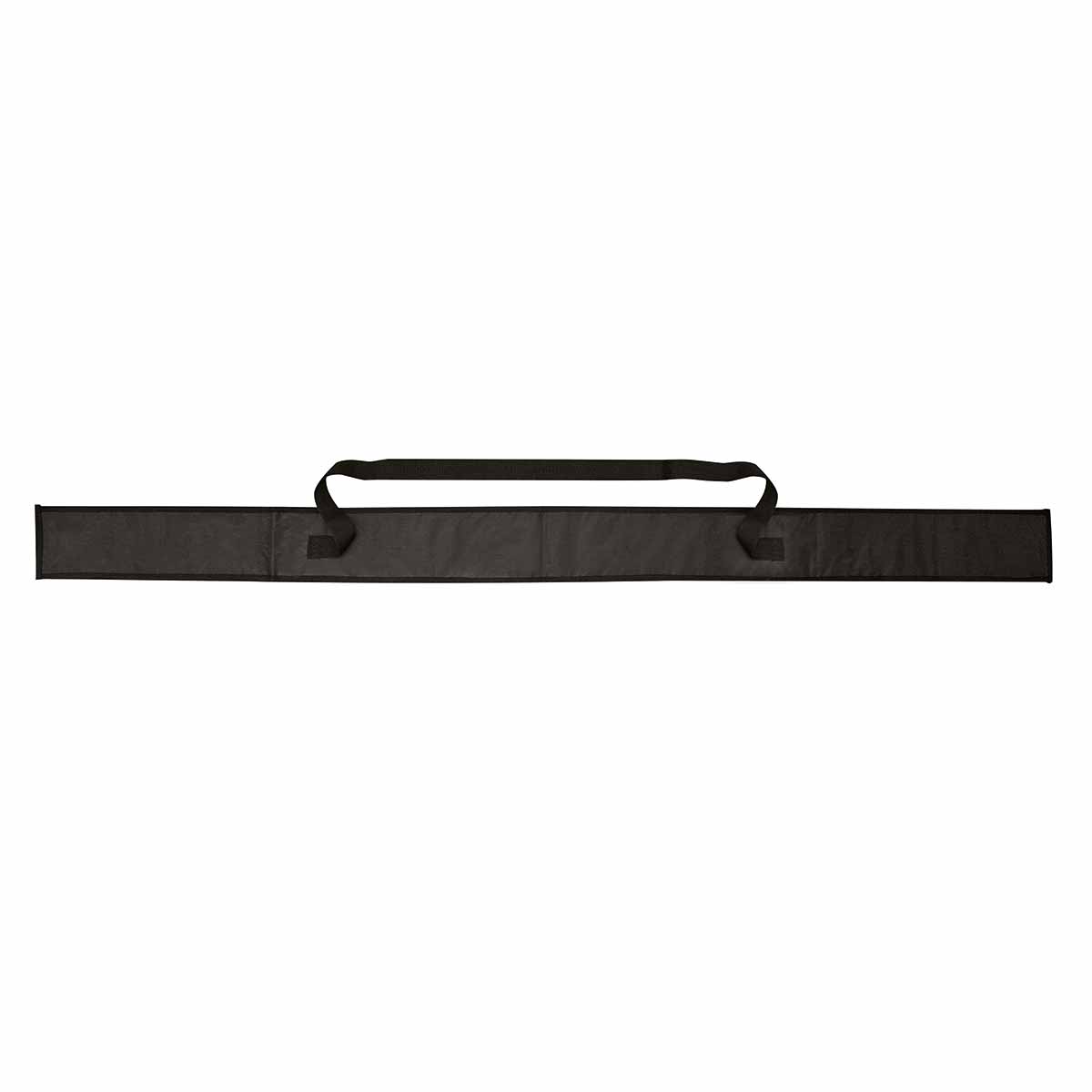 Schwarze Schutztasche für Teleskop-Nivellierlatten 5 m mit Tragegriff.
