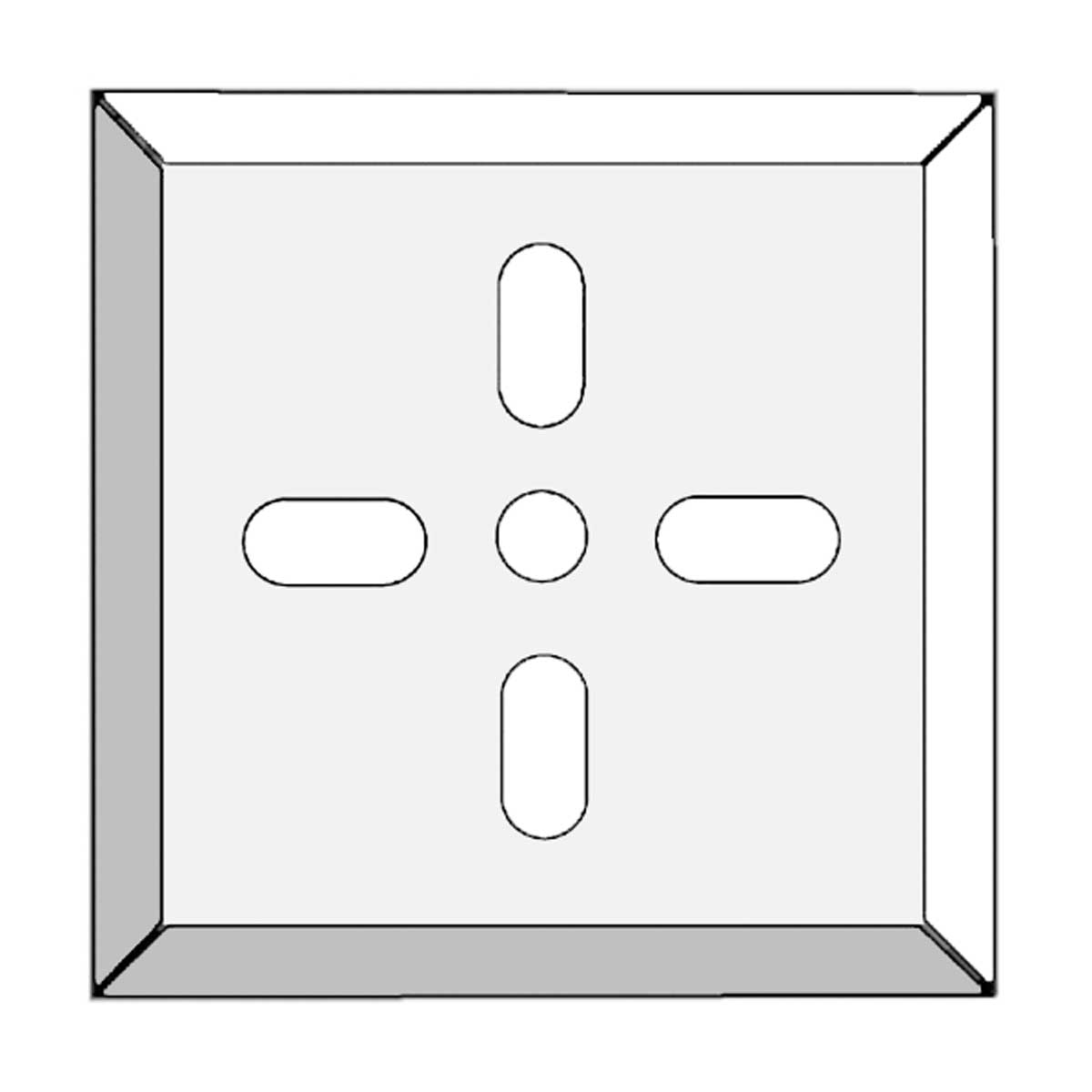 Rohrmarken 1",lose PA-Sp., weiß, Strichkreuz Kopfgr. 90x90x80 mm, Länge 500 mm