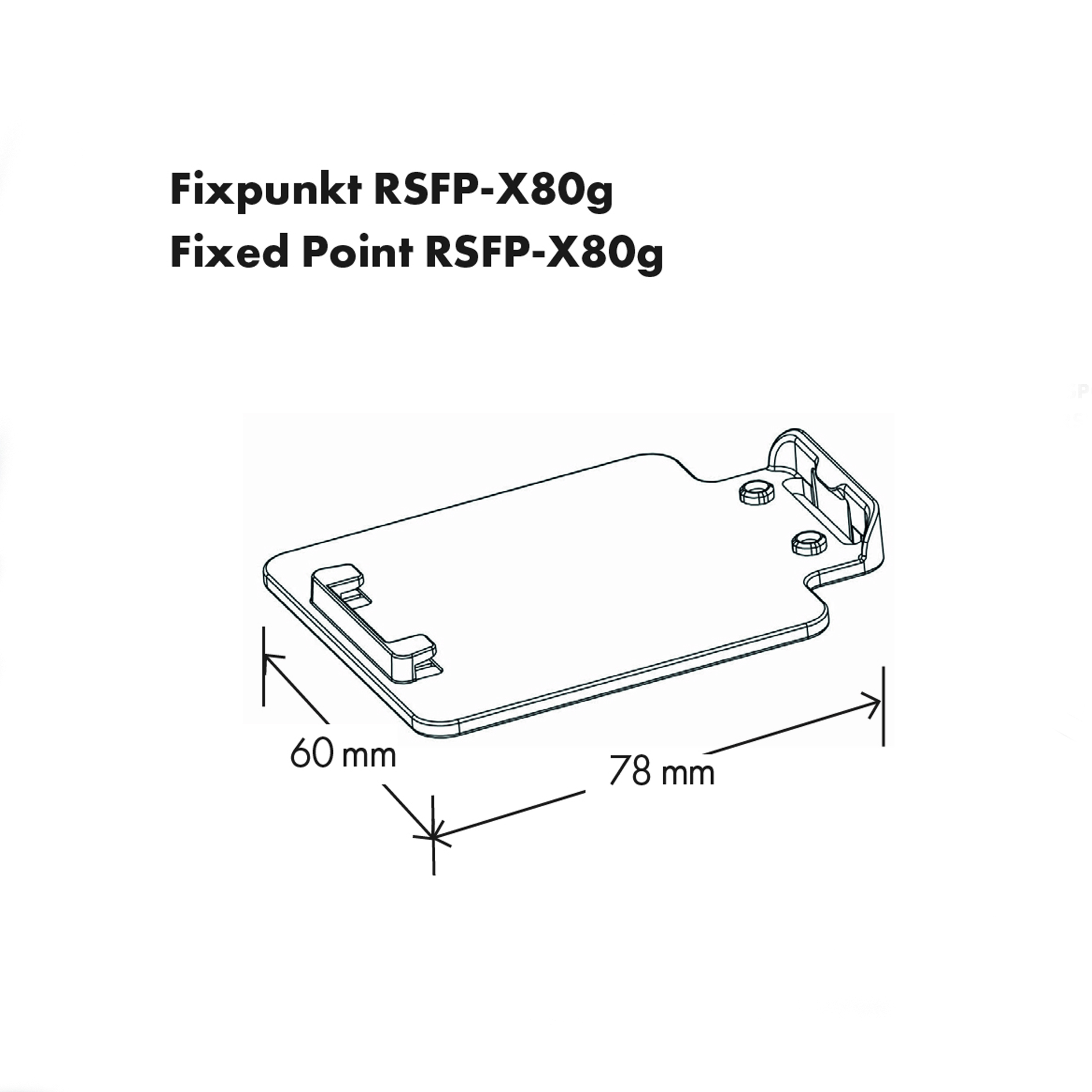 Fixpunkt RSFP-X80 zum Kleben von Rothbucher Systeme