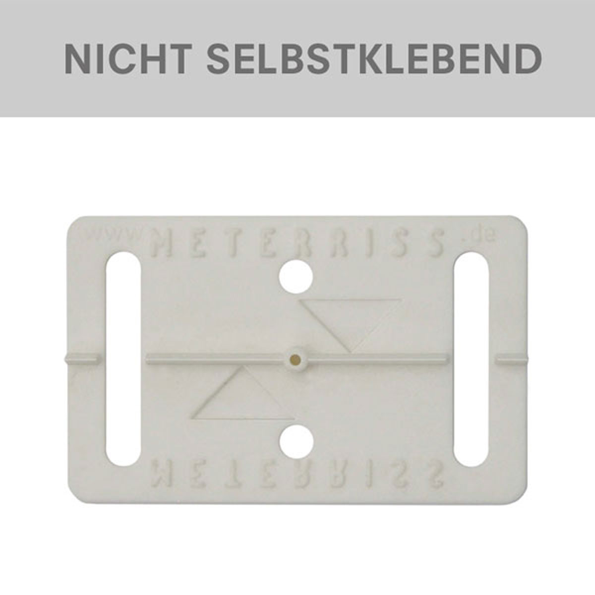 Meterriss-Plakette RS10 – Nicht Selbstklebend – Weiß - Rothbucher Systeme