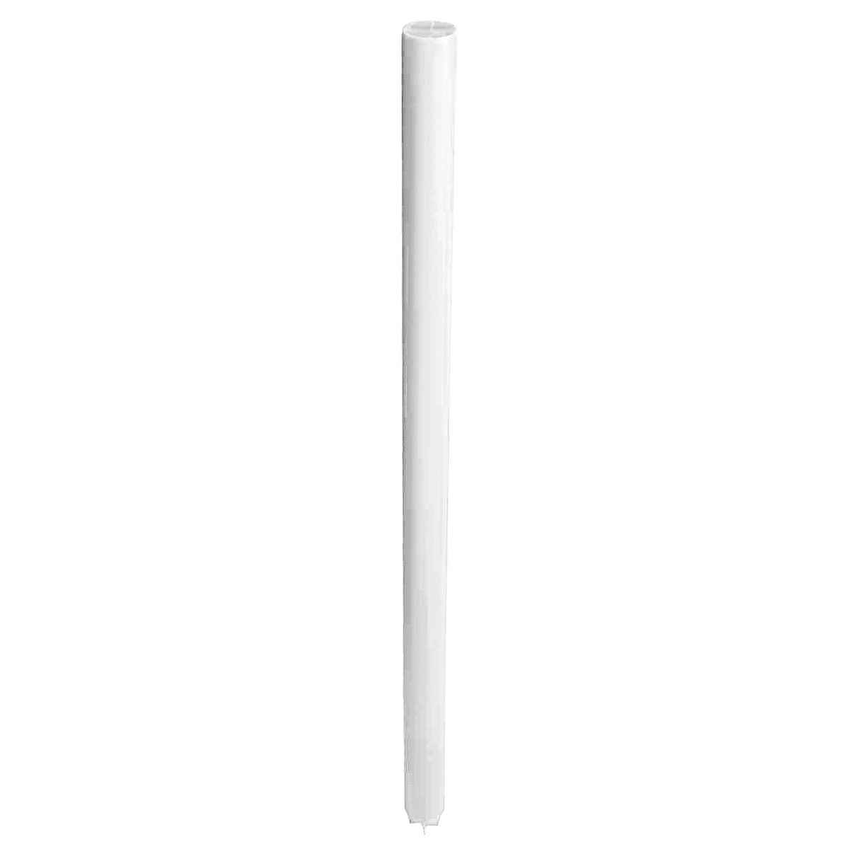 Weißes Markierungsrohr aus PE, Ø 50 mm, Länge 1 m, kreuzverstärkt und unten angespitzt.
