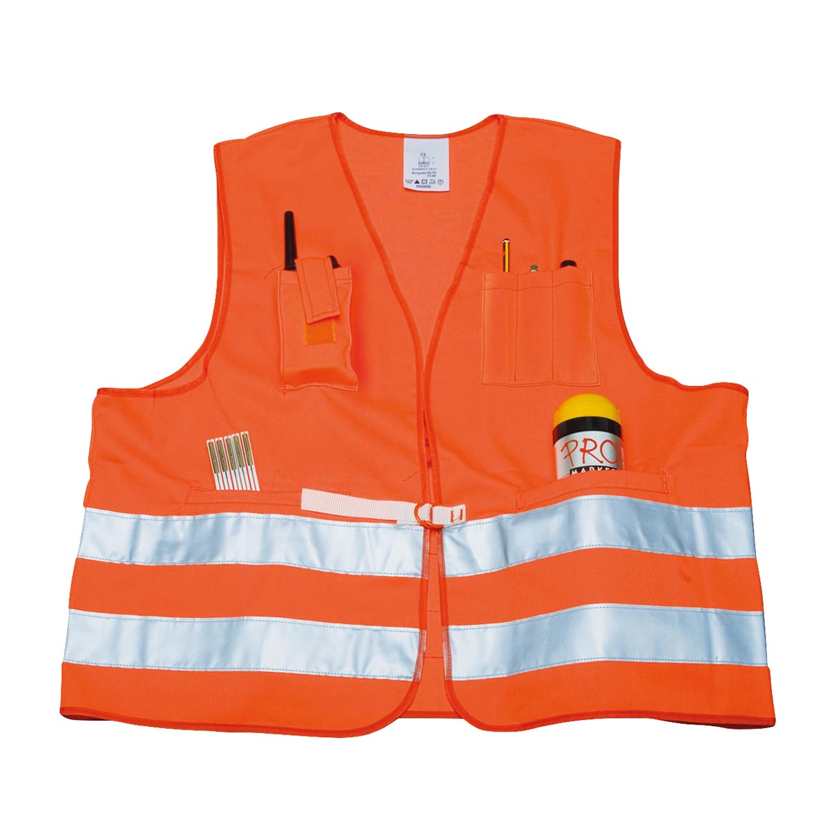 Komfort-Warnschutzweste EN ISO 20471 Tagesleuchtfarbe orange, Größe XL