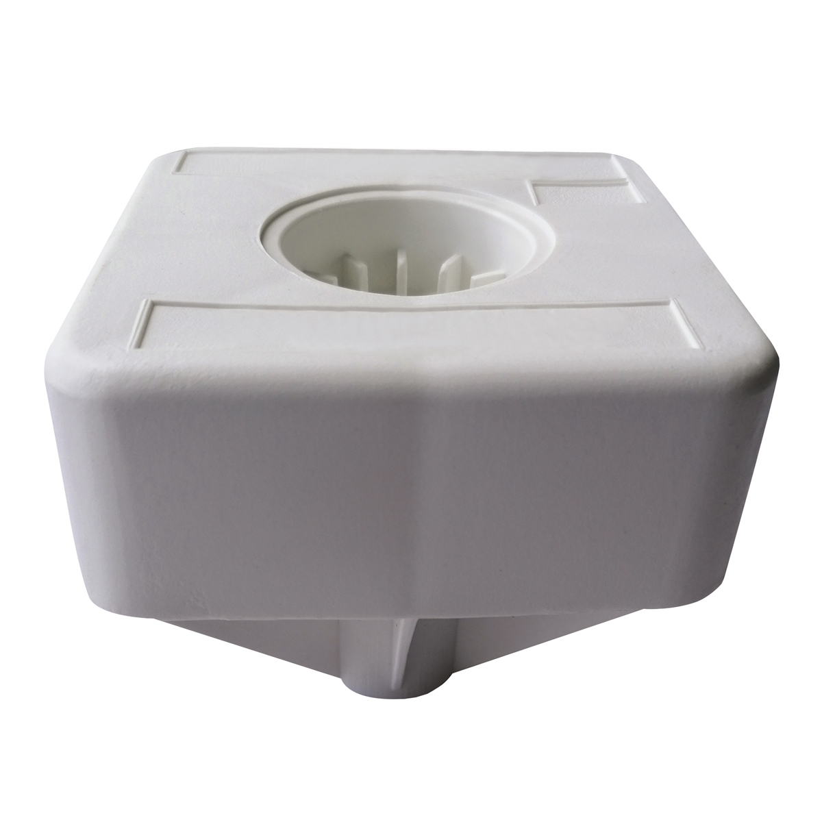 Kunststoffmarken Vario Light, weiß, mit Konus Kopfgröße 100x100x120 mm ohne Aufschrift
