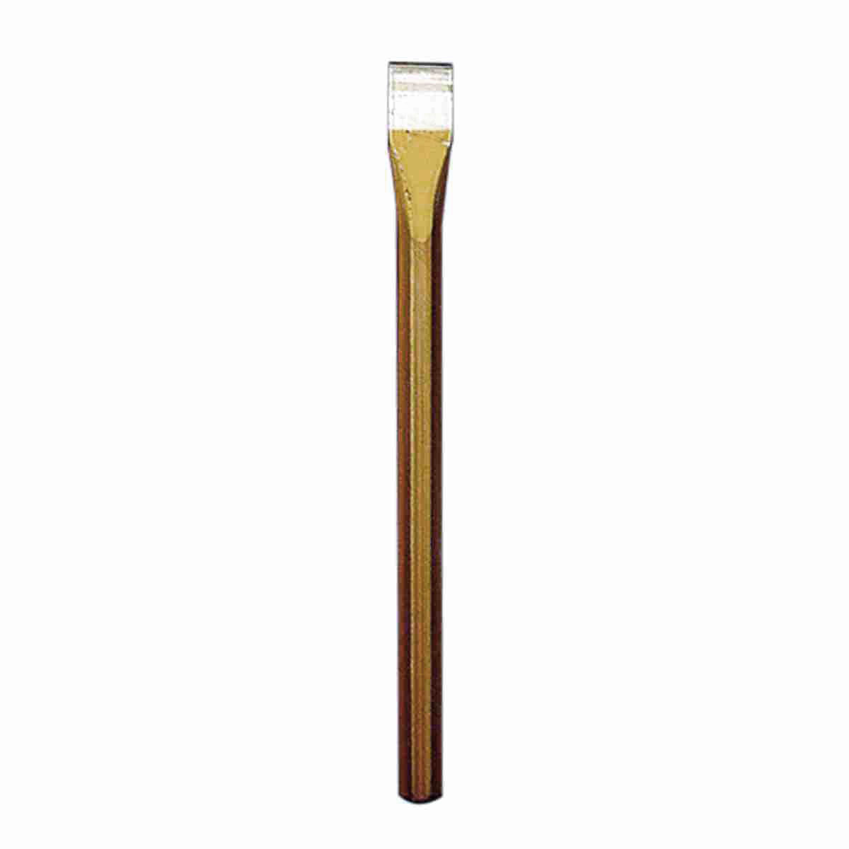 Flachmeißel 30 cm mit achtkantigem Schaft Ø 18 mm und 26 mm breiter Schneide.