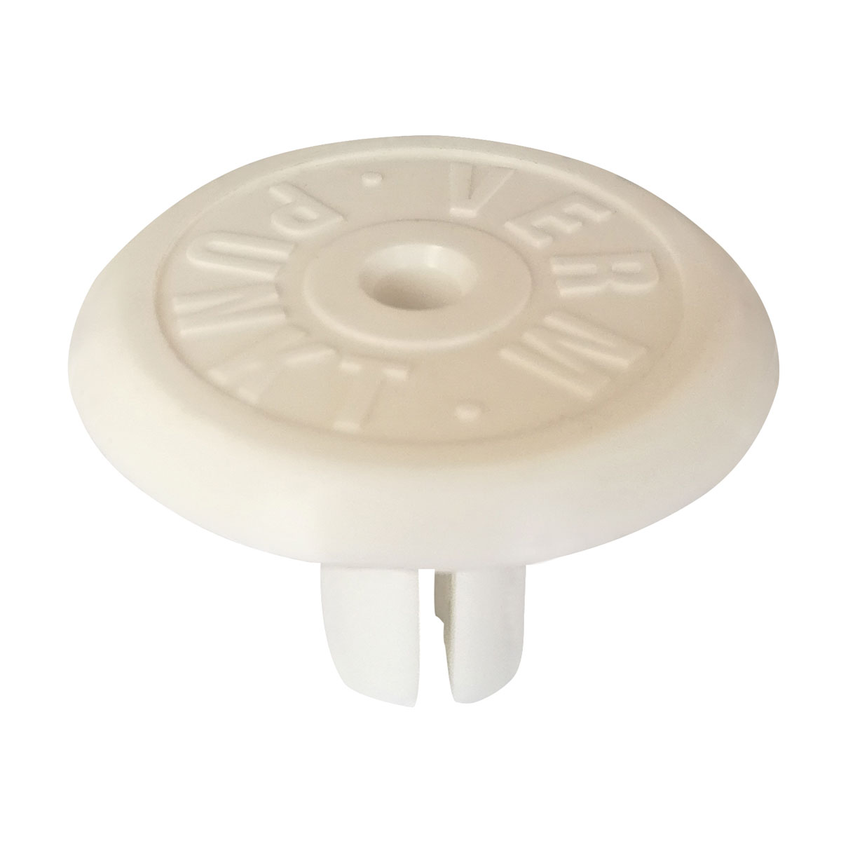 Abschlussplatten aus Polyamid 3/4", Ø 60 mm "Verm. Punkt" - weiß