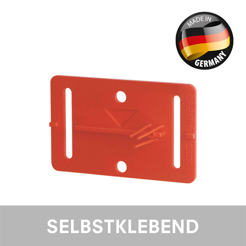 Meterriss-Plakette RS21 - Selbstklebend - Rot - Ohne Aufschrift - Rothbucher Systeme