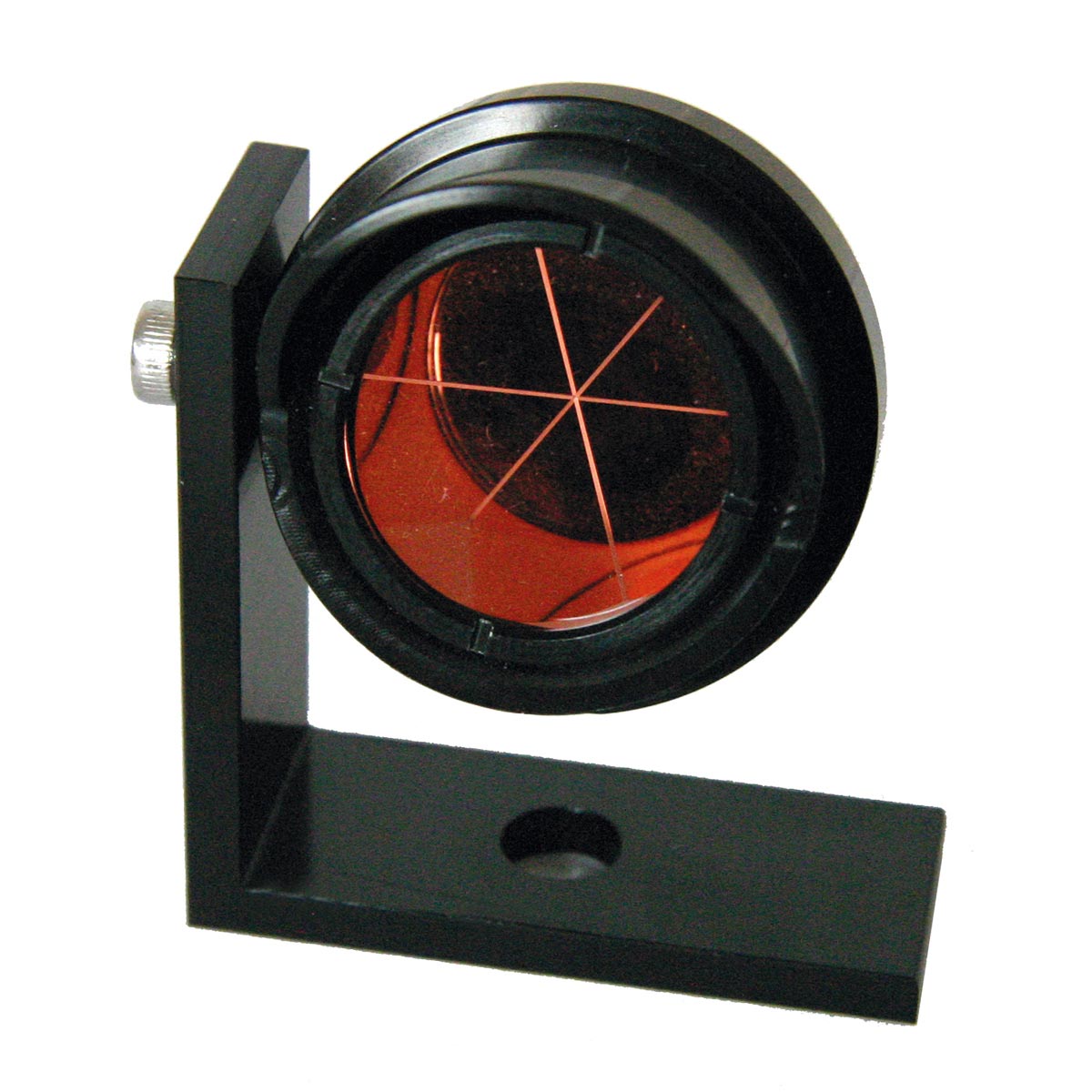 Das kupferbeschichtete proNIVO Miniprisma mit L-förmiger Halterung, ideal für präzises und zuverlässiges Monitoring.