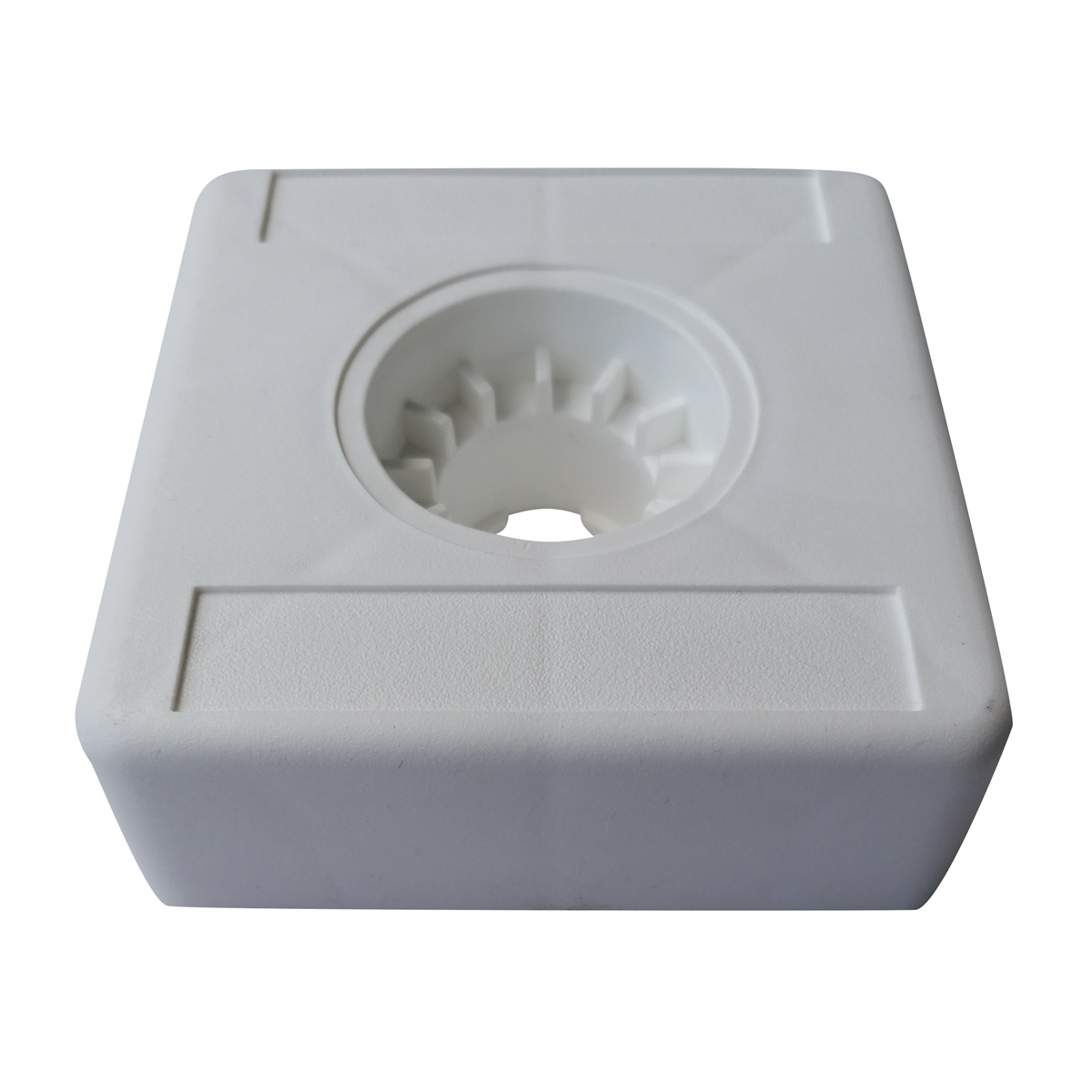 Kunststoffmarken Vario Light, weiß Kopfgröße 100x100x35 mm ohne Aufschrift