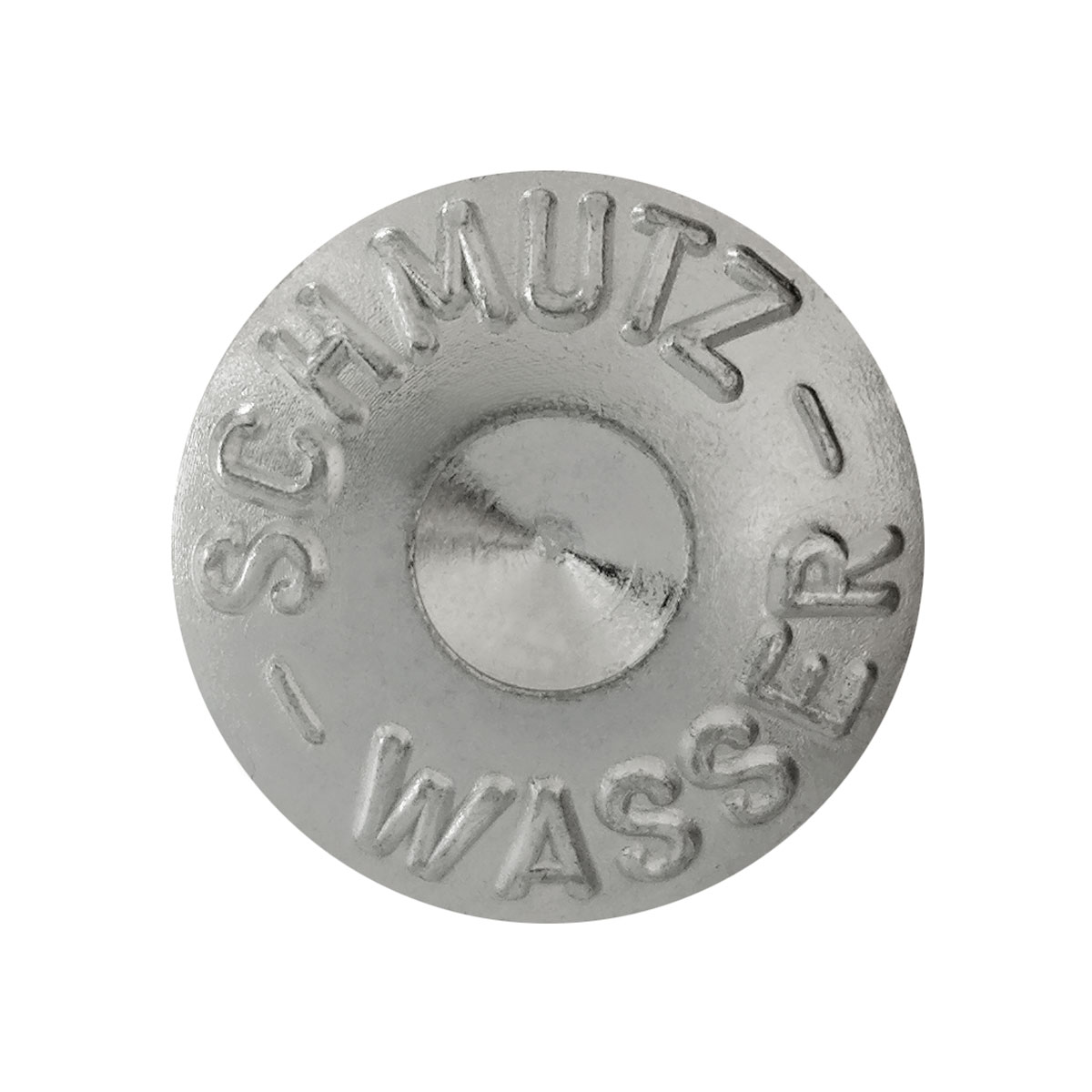 Superkopfbolzen, Länge 75mm, Aufschrift: SCHMUTZWASSER