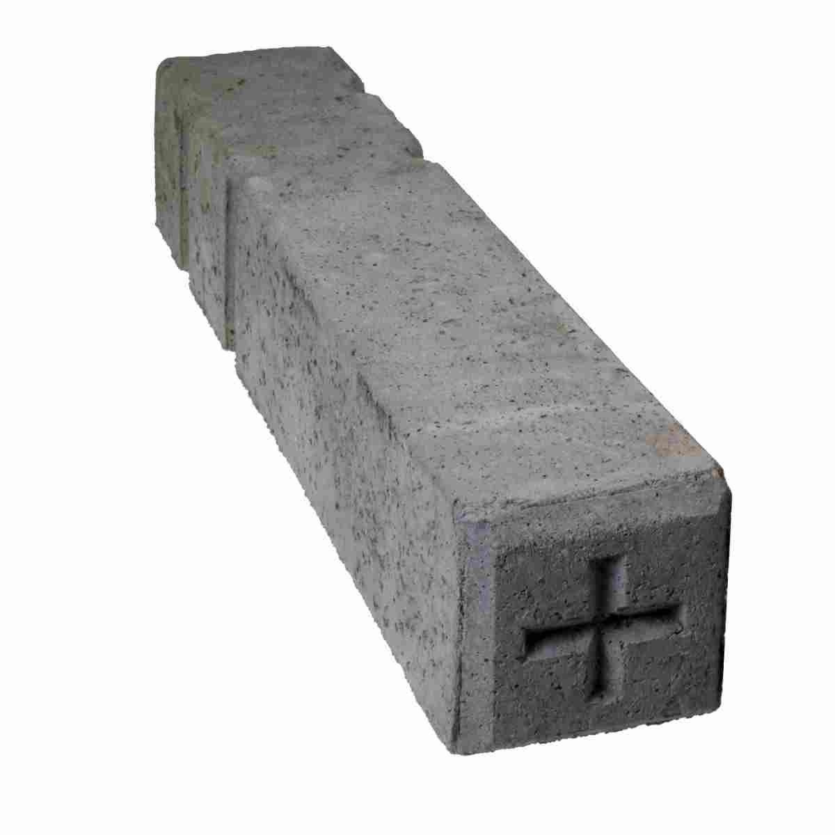 Beton-Grenzsteine 10/10 x 52 cm mit geradem Kreuz, gerade Form