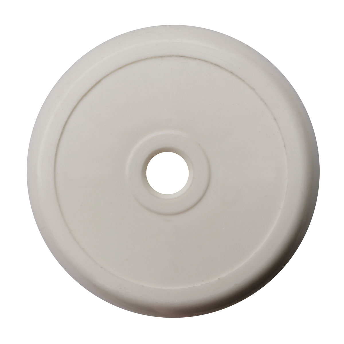 Abschlussplatten aus Polyamid 3/4", Ø 90 mm ohne Aufschrift - weiß
