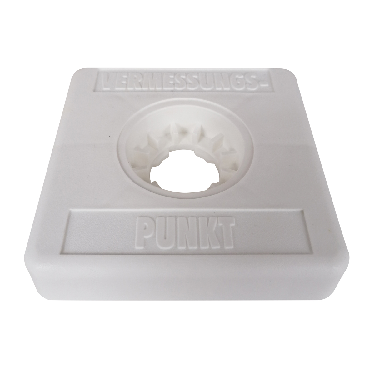 Kunststoffmarken Vario Light, weiß Kopfgröße 100x100x20 mm Verm.Punkt