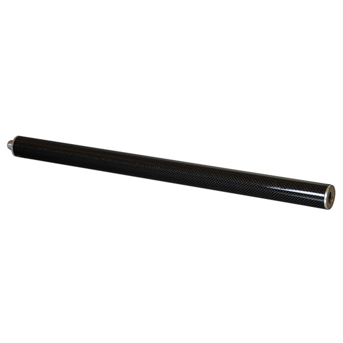 Schwarze Carbon-Verlängerung 50 cm mit 5/8-Zoll-Gewinde an beiden Enden.