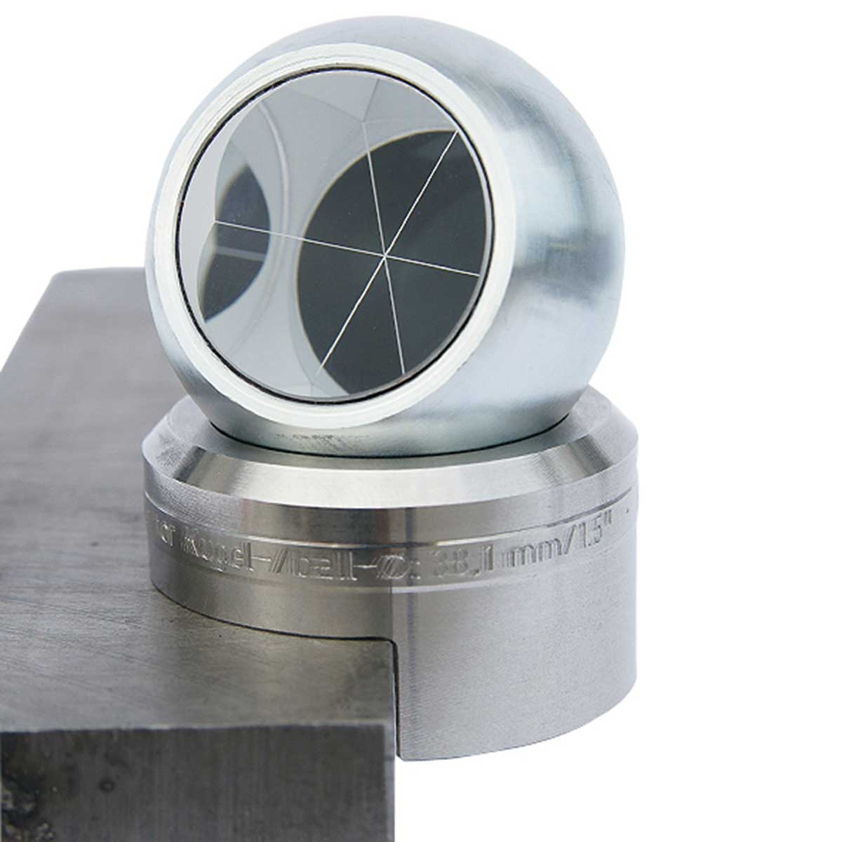 Kugel-Basis für Kanten Ø 1,5" (38.1 mm) mit Magnet, Höhenoffset: 25 mm