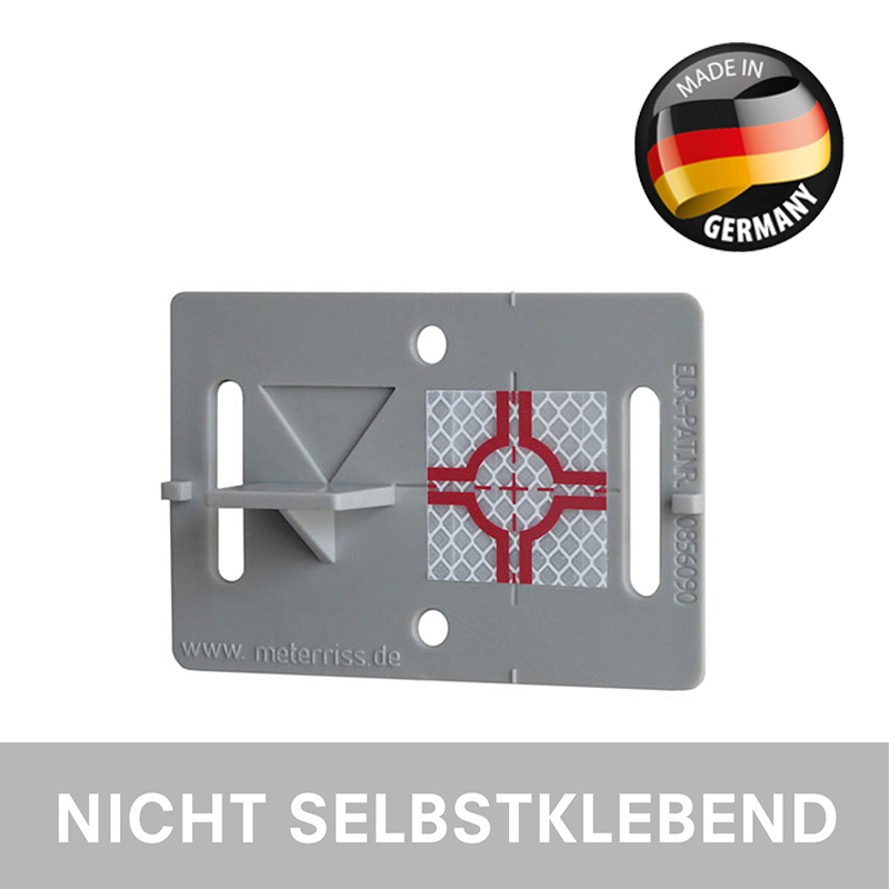 BIM Vermessungs-Plaketten RS 30, grau, mit reflektierender Zielmarke