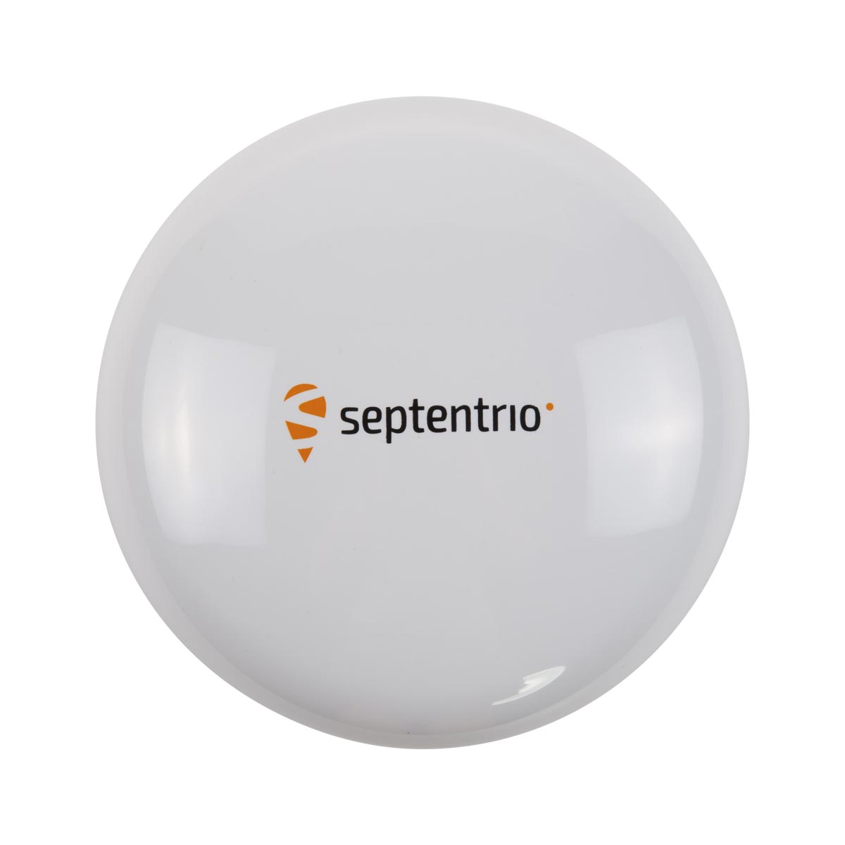 Weiße Septentrio Multifrequenz-Antenne PolaNt MC.v2, Draufsicht.