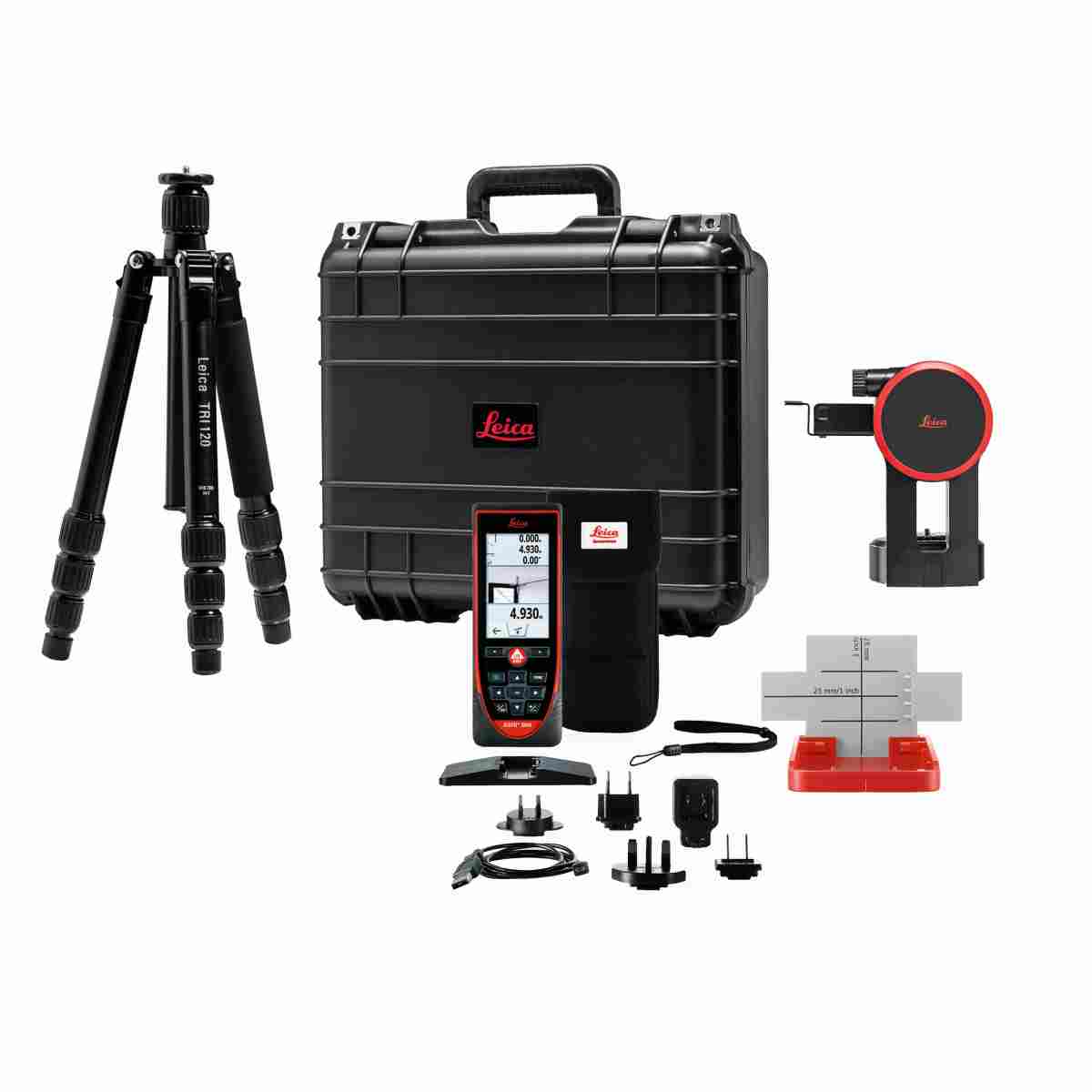 Entfernungsmesser Leica DISTO™ S910 im Paket im Koffer mit FTA360-S, TRI120 und GZM3 Zieltafel
