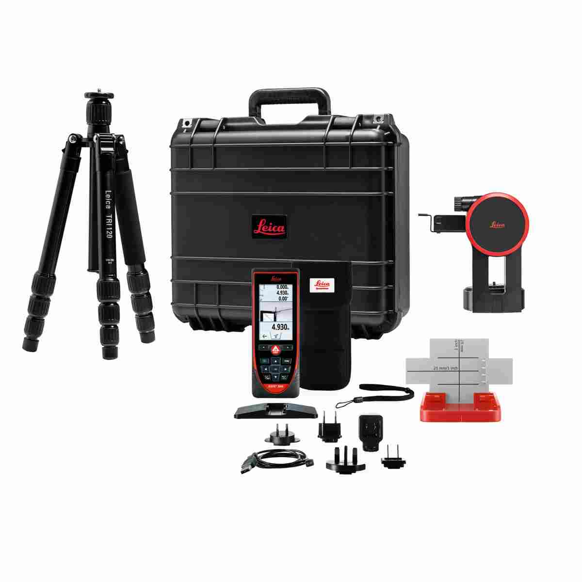 Entfernungsmesser Leica DISTO™ S910 im Paket im Koffer mit FTA360-S, TRI120 und GZM3 Zieltafel