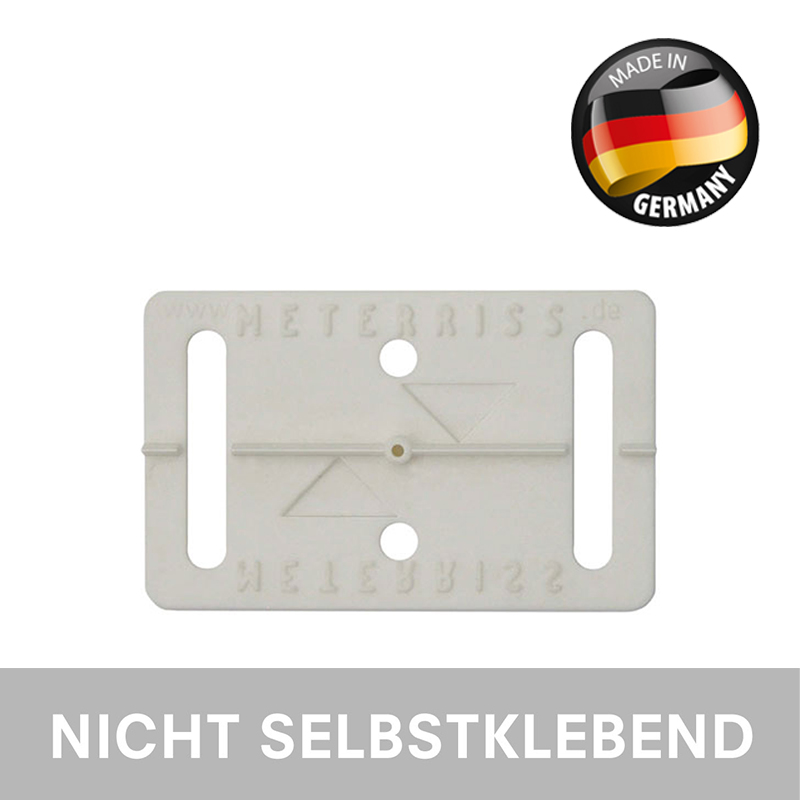 Meterriss-Plakette RS10 – Nicht Selbstklebend – Weiß - Rothbucher Systeme