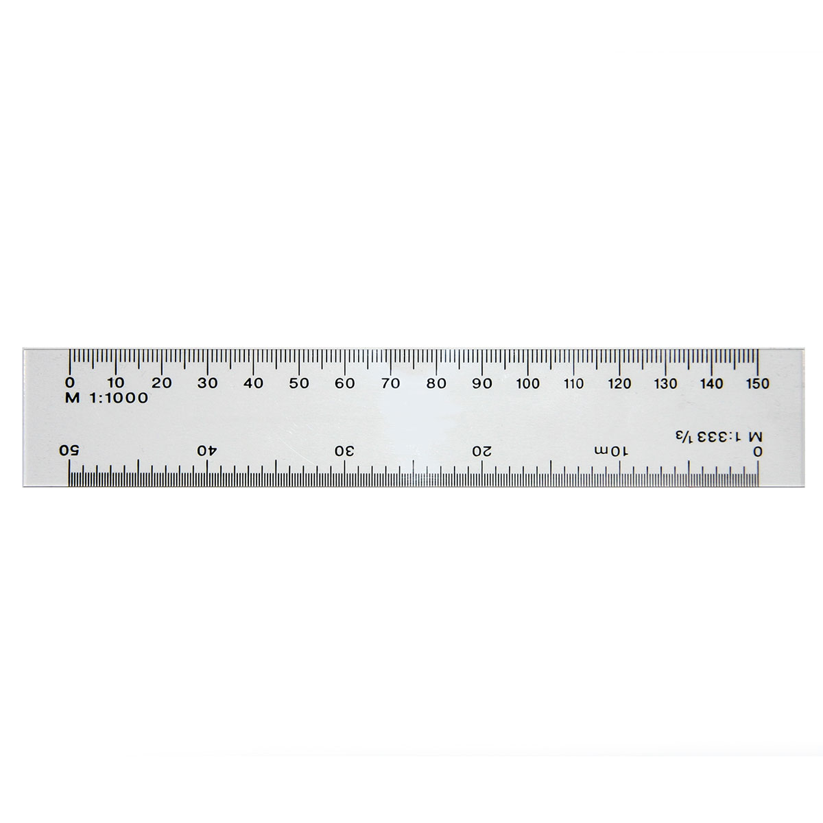 Massstab 1:333 - 1:1000 farblos - transparent, Größe ca. 170x30x1 mm