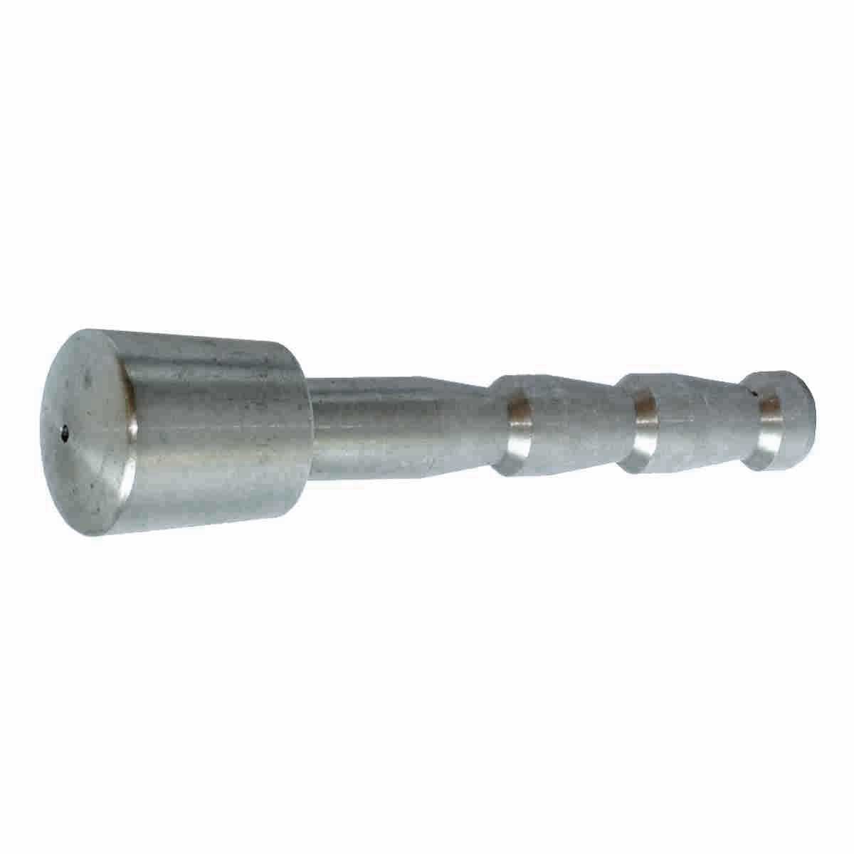 Rostfreier Mauerbolzen aus Edelstahl mit M8-Gewinde, 95 mm, mit konischem Kopf und gerilltem Schaft.