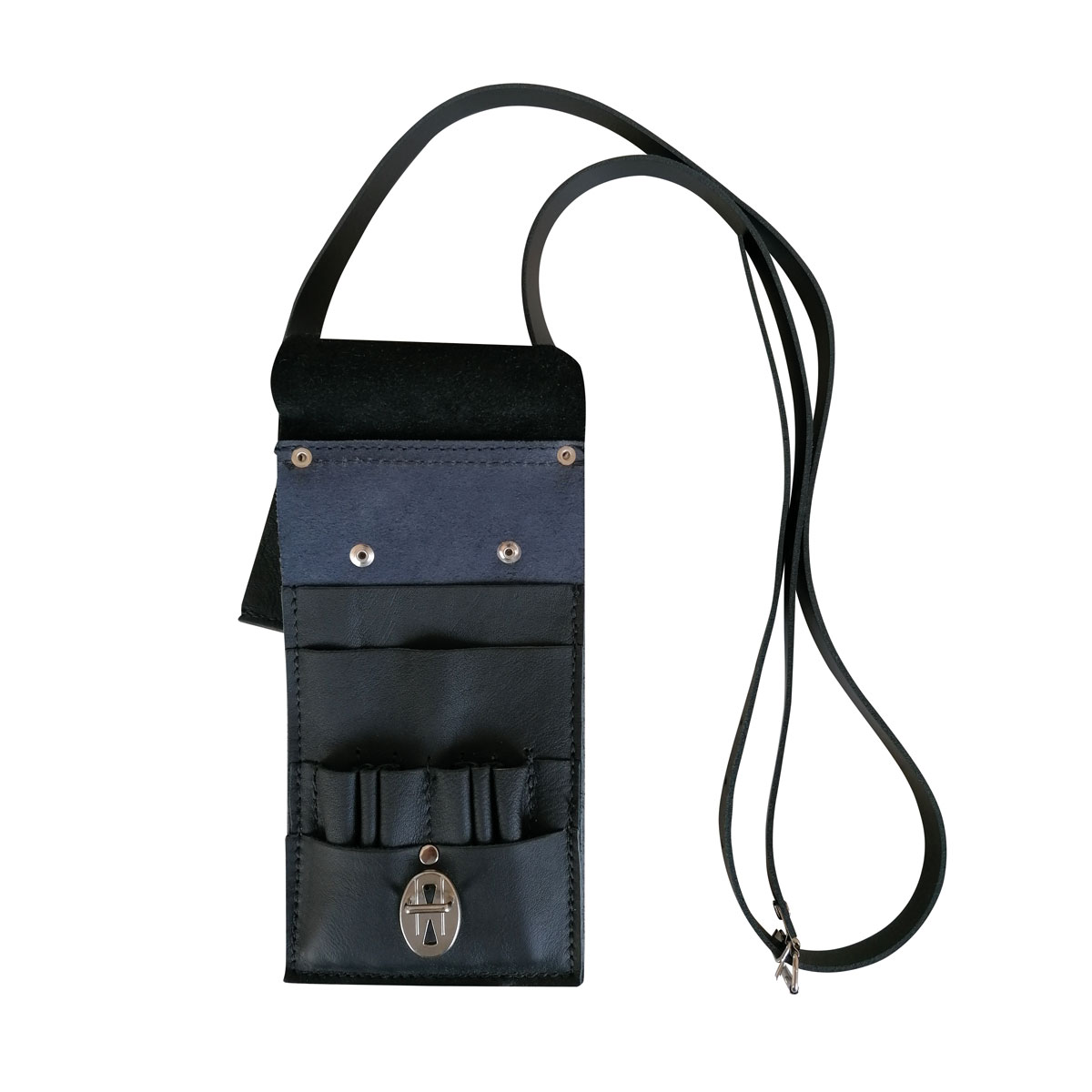Außendienst-Feldbesteck-Tasche aus Leder 22 x 12 cm mit Klappe