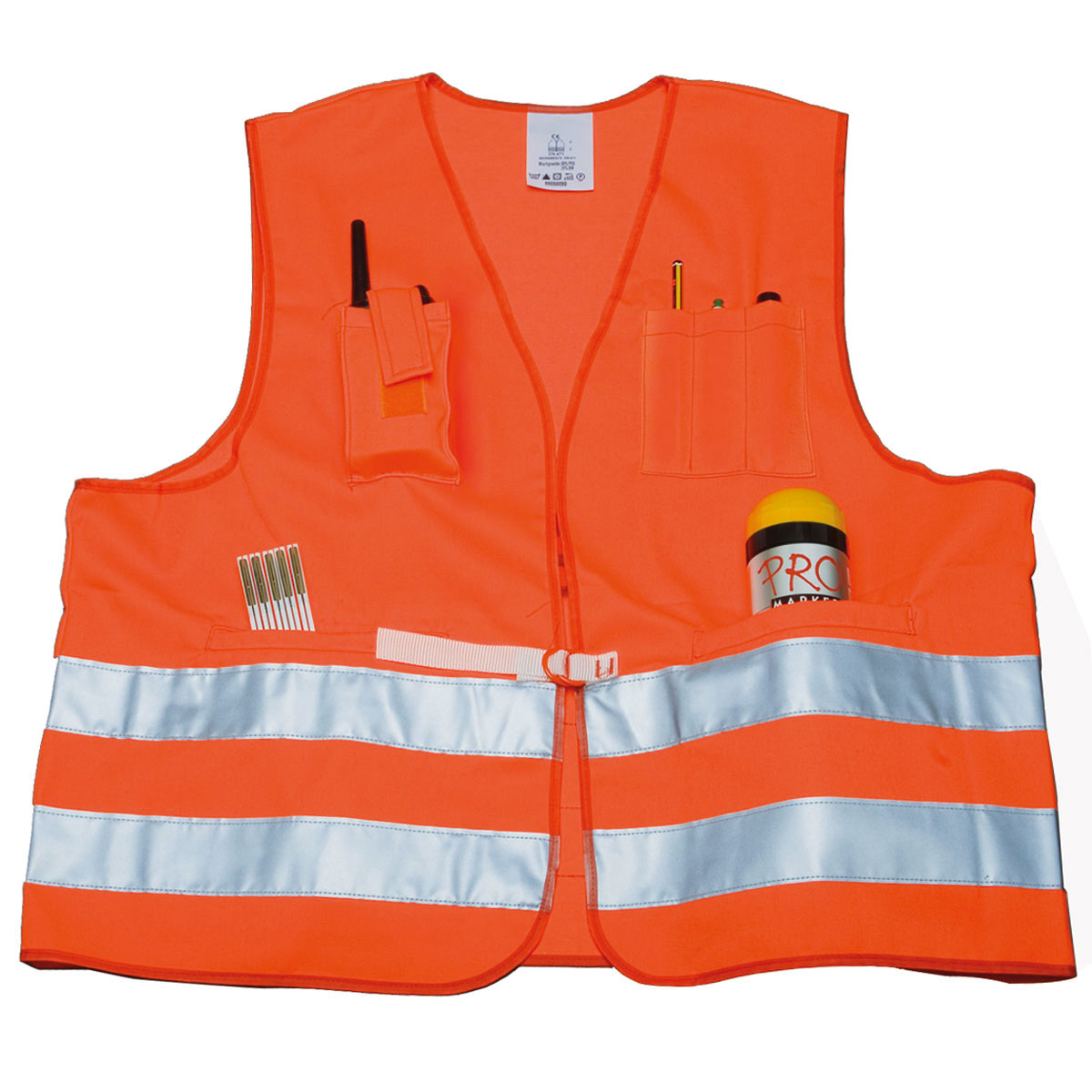 Komfort-Warnschutzweste EN ISO 20471 Tagesleuchtfarbe orange, Größe M