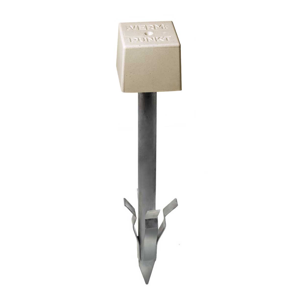 Rohrmarken,feste Spitze, weiß, Verm.Punkt Kopfgr. 90x90x80 mm, Länge 600 mm