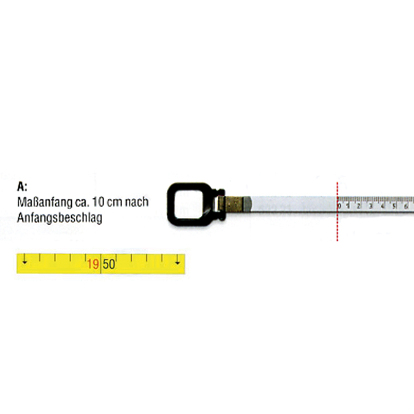 Isolan-ERSATZ-Bandmaße Länge 30 m, Maßanfang A