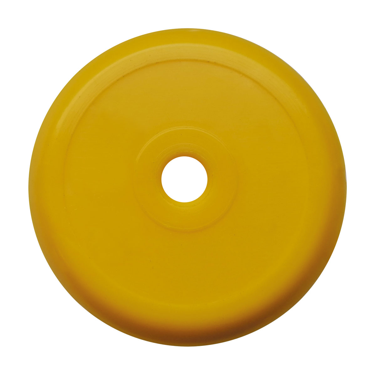 Abschlussplatten, gelb 1/2", Ø 60 mm ohne Aufschrift