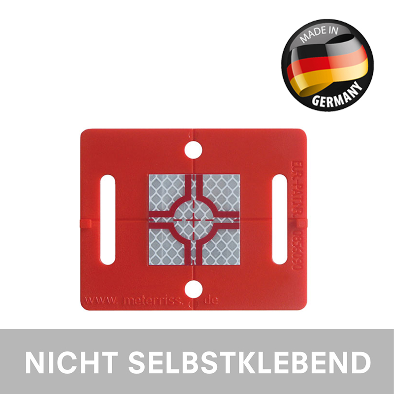 Vermessungsplakette RS 50, rot, von Rothbucher Systeme