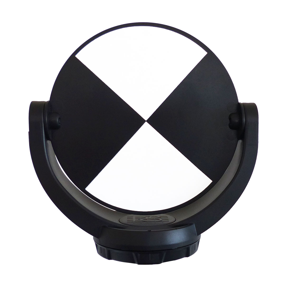 Die runde, schwarz-weiße Laserscanner-Marke RSL422M von Rothbucher mit flexibler Dreh- und Kippfunktion zur optimalen Ausrichtung.