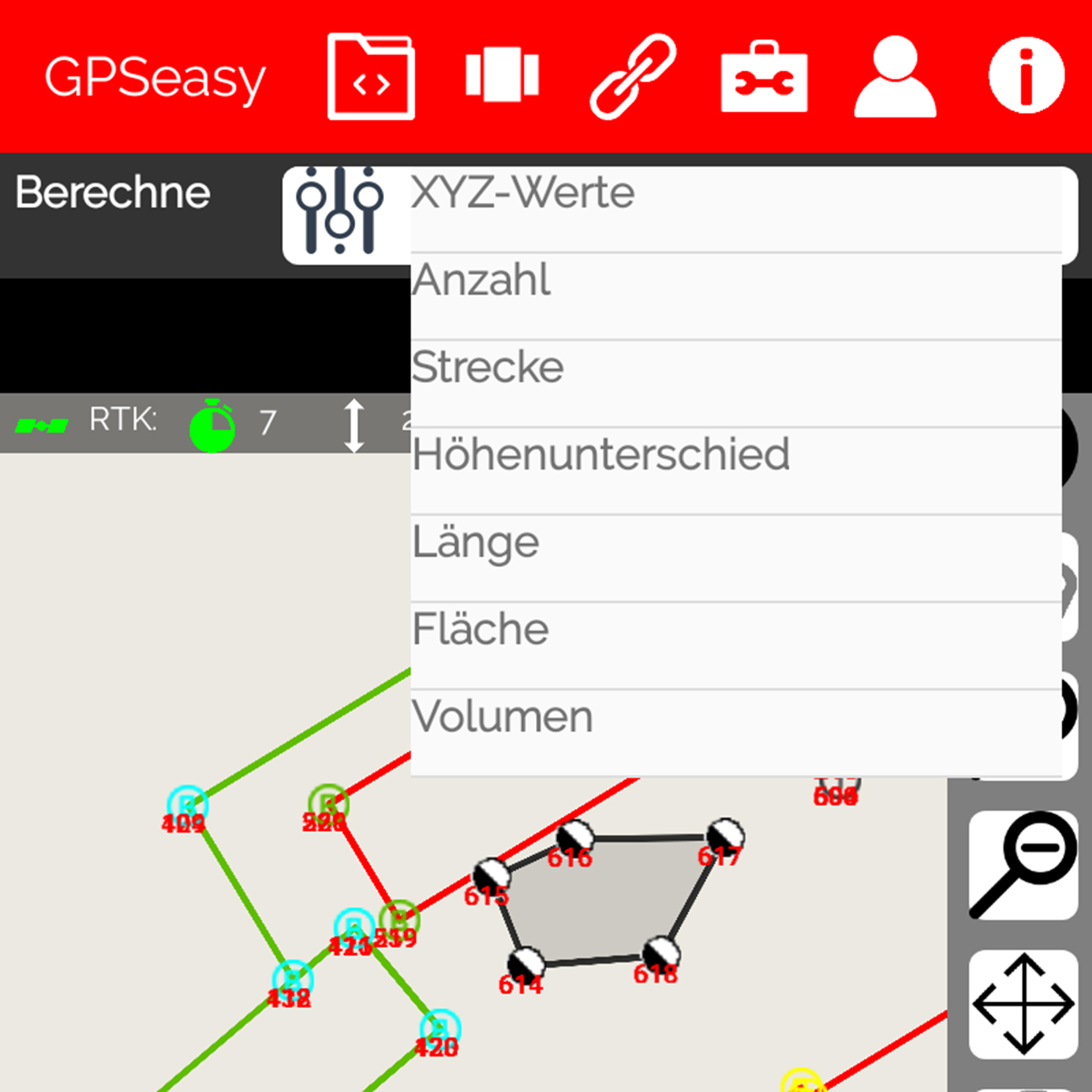 Vermessungssoftware GPSeasy für Android