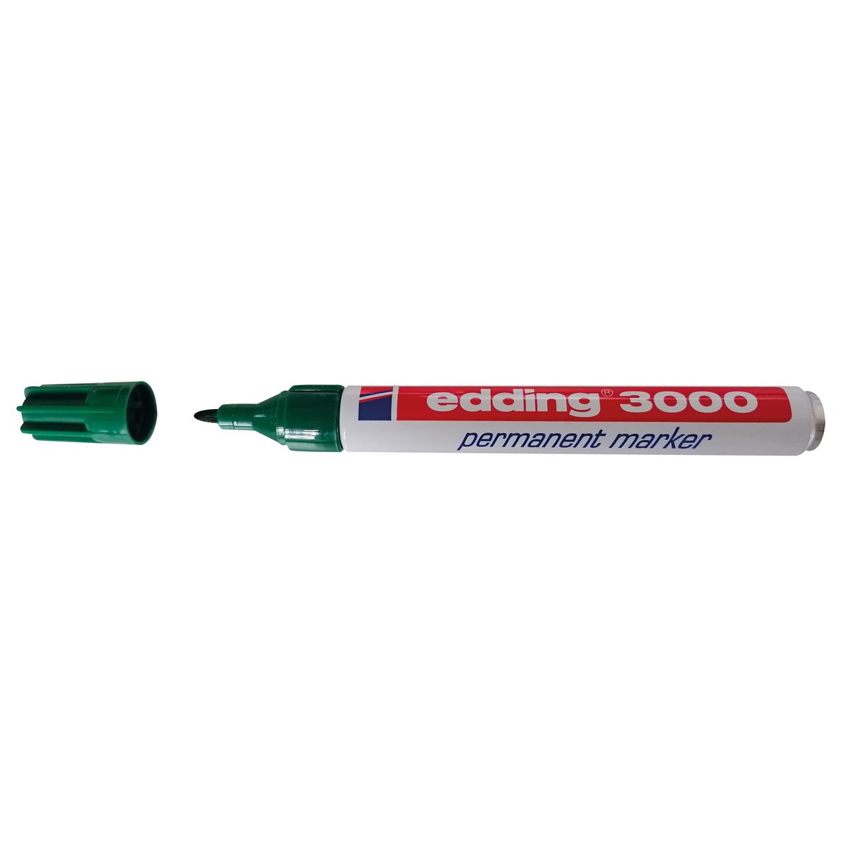 Permanentmarker Edding 3000, grün Rundspitze 1,5 - 3 mm, Aluminiumgehäuse