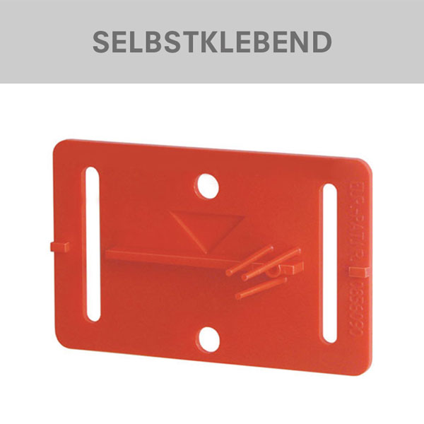 Meterriss-Plakette RS 21, rot, ohne Aufschrift, selbstklebend, von Rothbucher Systeme