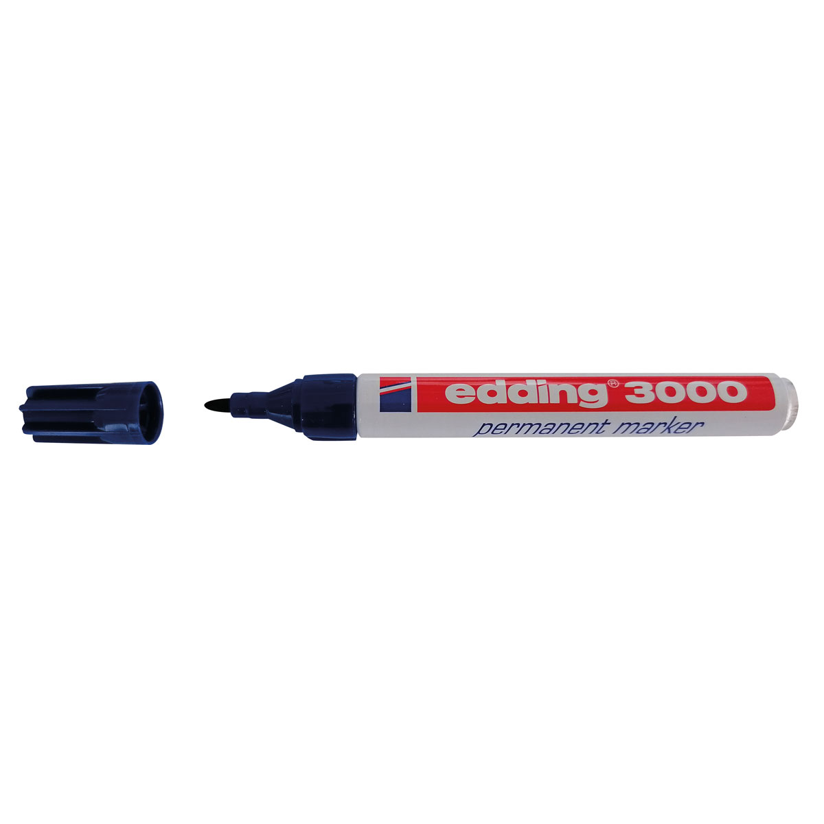 Permanentmarker Edding 3000, blau Rundspitze 1,5 - 3 mm, Aluminiumgehäuse