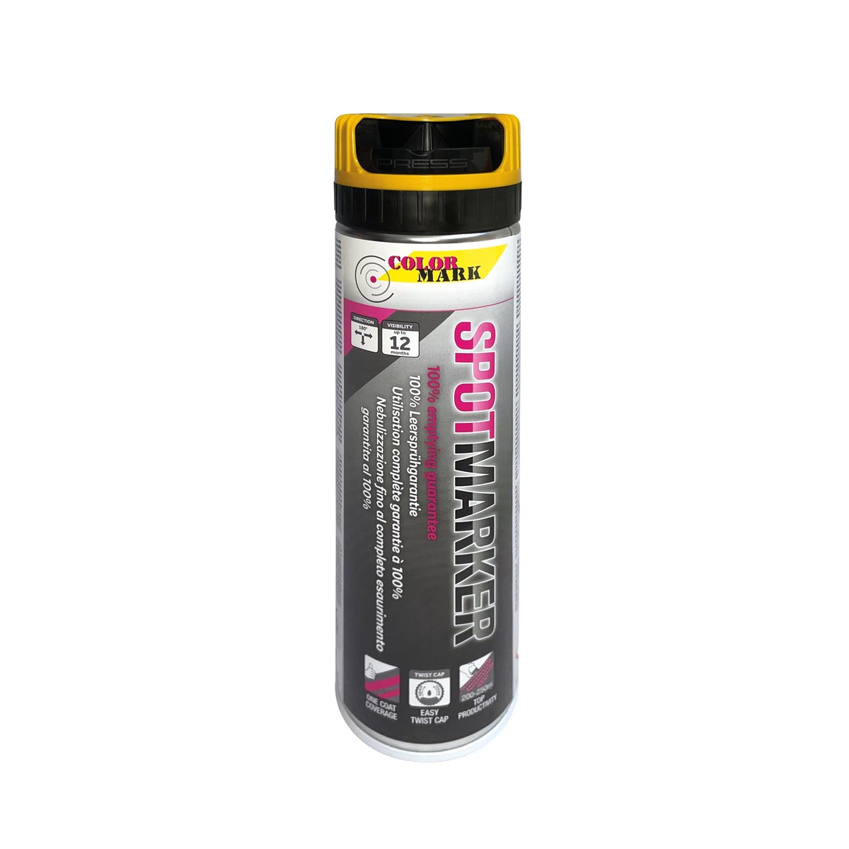 Markierfarbe - Colormark - Spotmarker gelb mit Sicherheitskappe 500ml