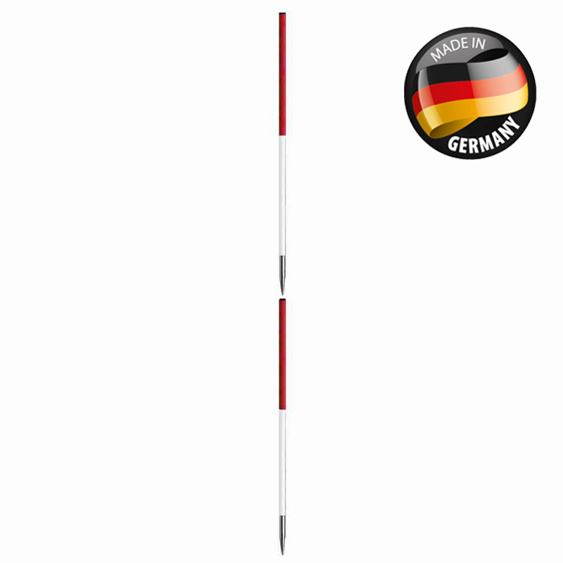 Zerlegbare Stahlrohrfluchtstäbe 2,10 m Zerlegbare Stahlrohrfluchtstäbe 2,10 m