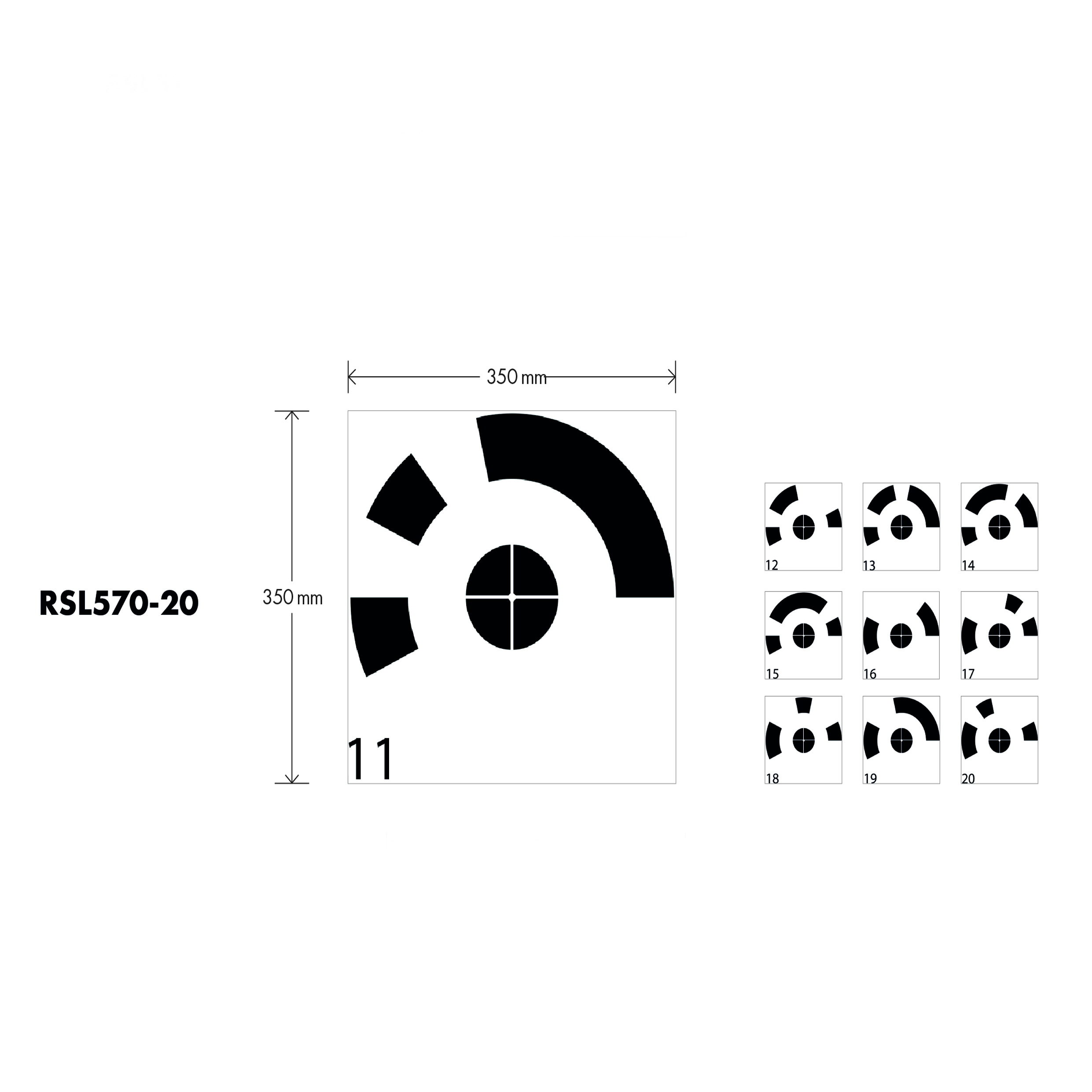 Drohnenbodenmarke RSL570-20 – Nummerierung 11-20 von Rothbucher