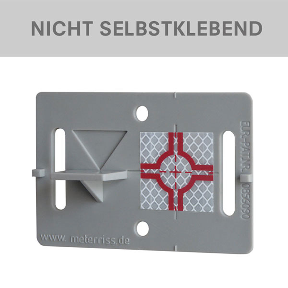 BIM Vermessungs-Plaketten RS 30, grau, mit reflektierender Zielmarke