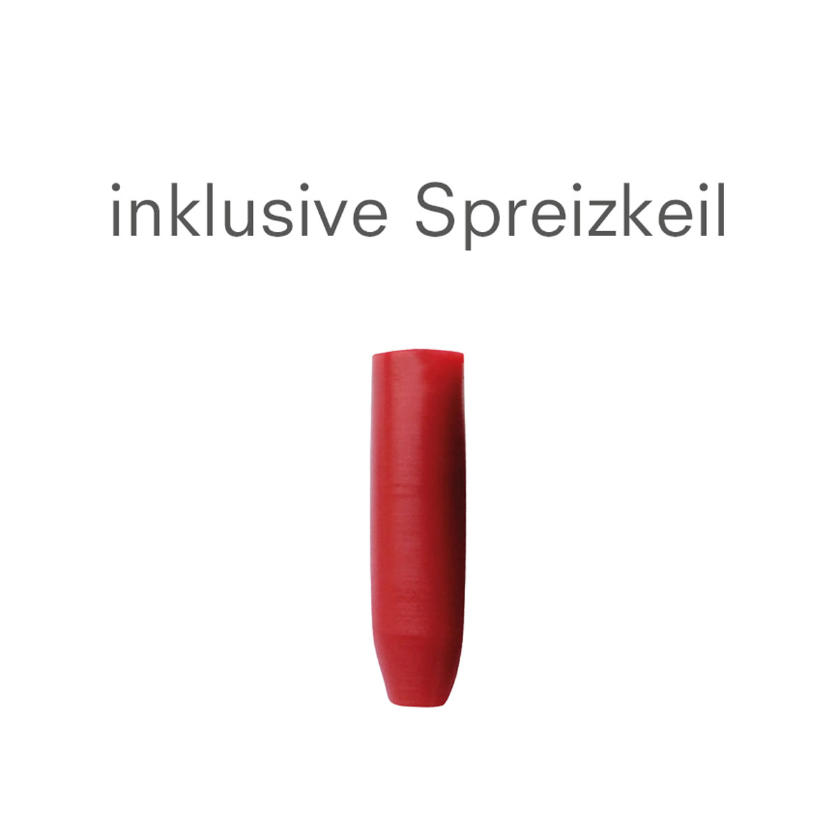 Rote Polyamid Abschlussplatte Ø 90 mm Grenzpunkt montiert auf einem 1/2" Eisenrohr zur Markierung.