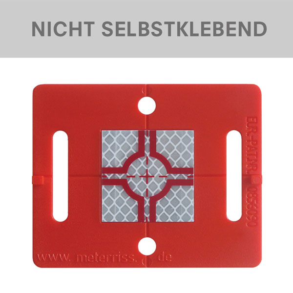 Vermessungsplakette RS 50, rot, von Rothbucher Systeme